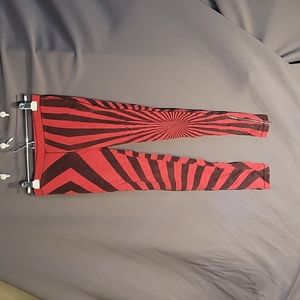 Red and black leggings